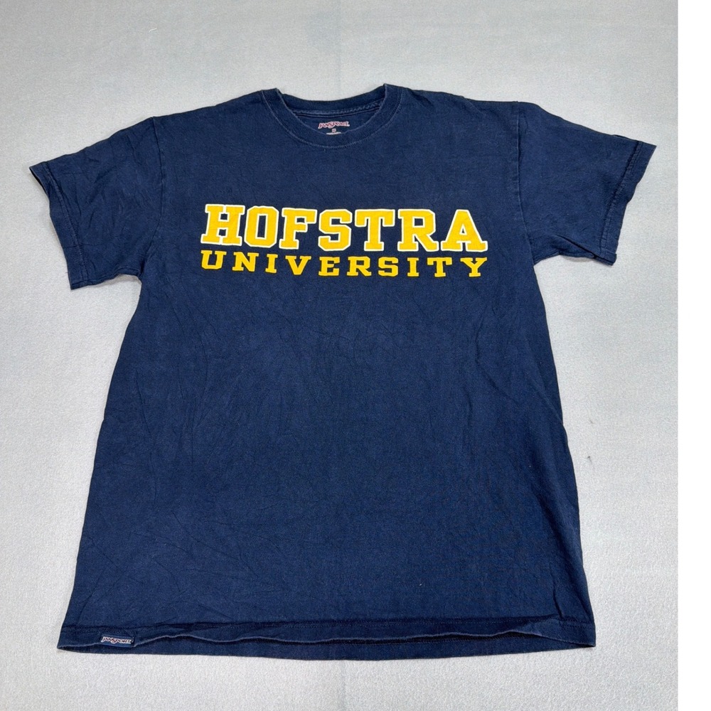 JanSport Hofstra University T-Shirt Mens Medium Navy Blue Cotton Graphic Tee